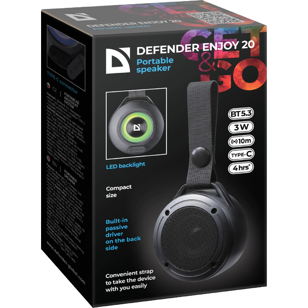 Портативная колонка DEFENDER Enjoy 20 (65920) черный