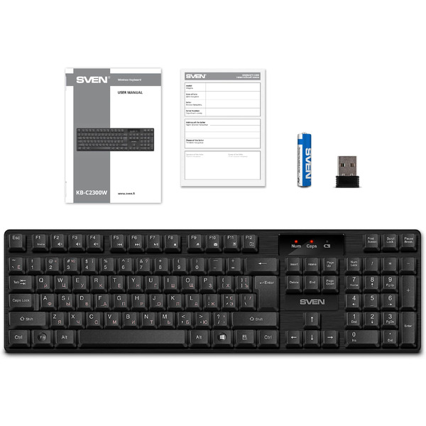 Клавиатура Sven KB-C2300W (SV-021474) черный
