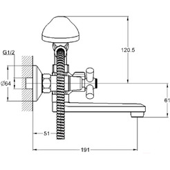 Смеситель для ванны ECONOCE EC0421