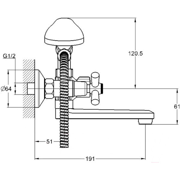 Смеситель для ванны ECONOCE EC0421