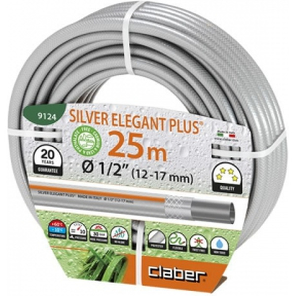 Поливочный шланг Claber Silver Elegant Plus 9124 (1/2", 25 м)