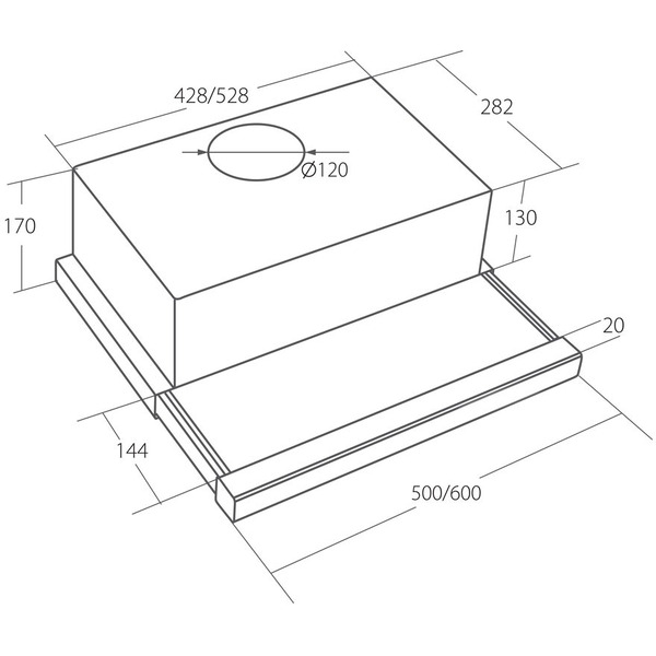 Вытяжка Akpo Light Eco Glass Twin 60 WK-7 (серый)