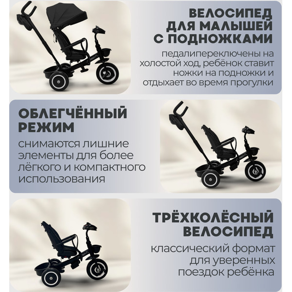 Беговел-велосипед Bubago Dragon BG 161-4 (черный)