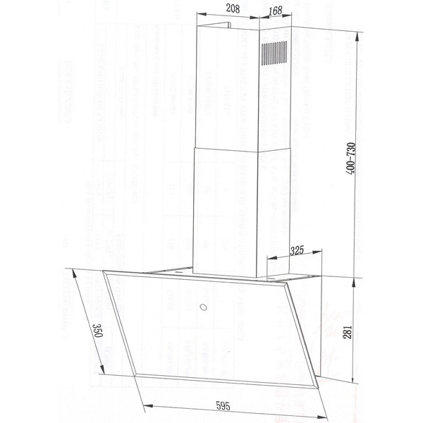 Кухонная вытяжка MAUNFELD TOPAZ 60 чёрное стекло