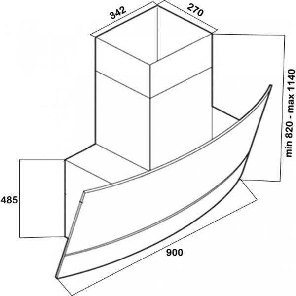 Вытяжка Germes Sigma 90 (черная)
