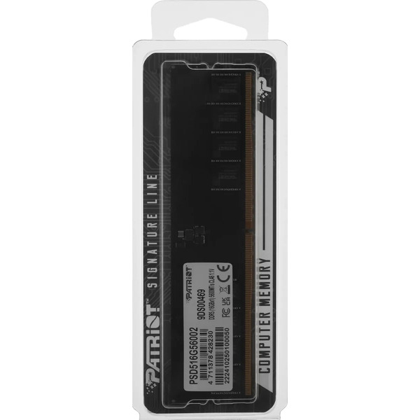 Оперативная память Patriot Signature PSD516G56002 DDR5 - 1x 16ГБ 5600МГц, DIMM, Ret