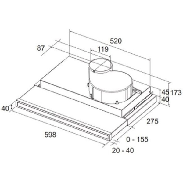 Вытяжка Turboair Gea 1M/WH/A/60