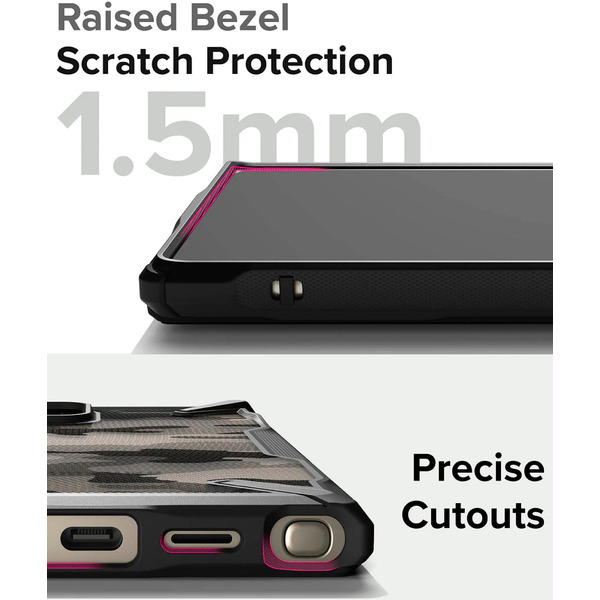 Чехол Ringke FUSION X для Galaxy S24 Ultra CAMO BLACK