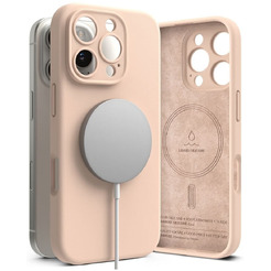 Чехол RINGKE SILICONE MAGNETIC MAGSAFE для IPHONE 16 PRO MAX PINK SAND