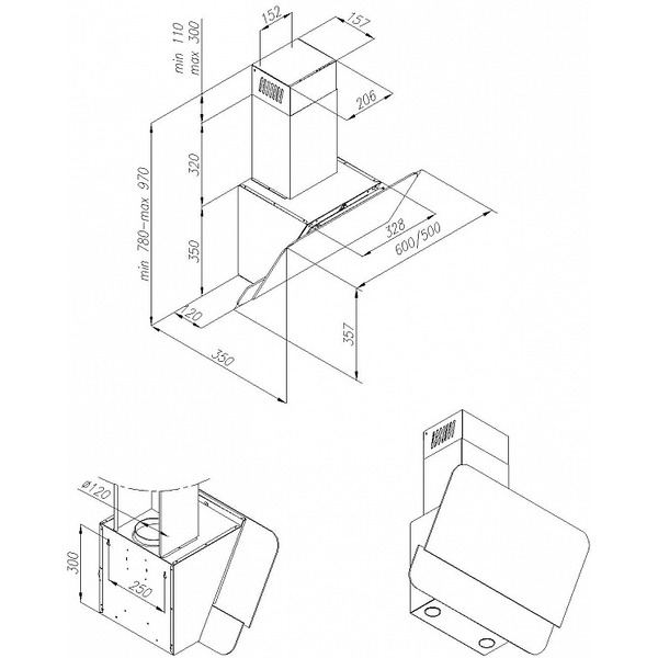 Кухонная вытяжка MAUNFELD London 50 слоновая кость