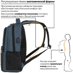 Рюкзак BRAUBERG URBAN 229893 синий