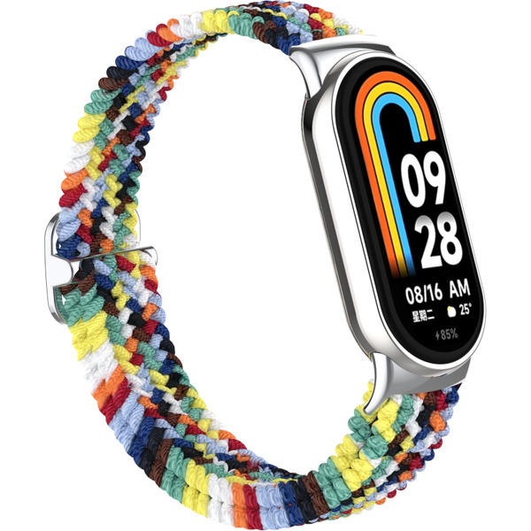 Ремешок Bingo Braided для Xiaomi Mi Band 8 (радуга светлая)