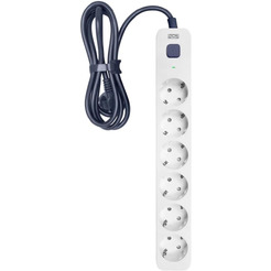 Сетевой фильтр Powercom SP-06W 5,0М 5.0м (6 розеток) белый/серый