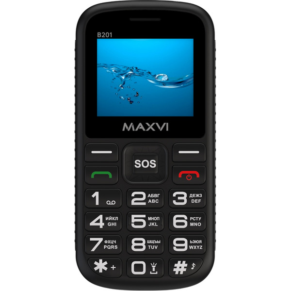 Мобильный телефон Maxvi B201 +ЗУ WC-112 (черный)