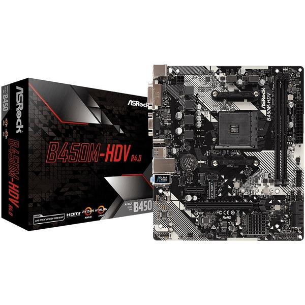 Материнская плата ASRock B450M-HDV R4.0
