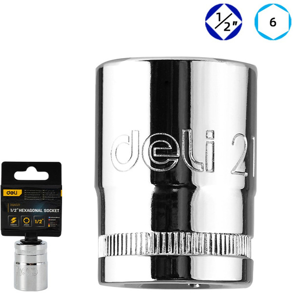 Головка торцевая шестигранная Deli EDQ4021