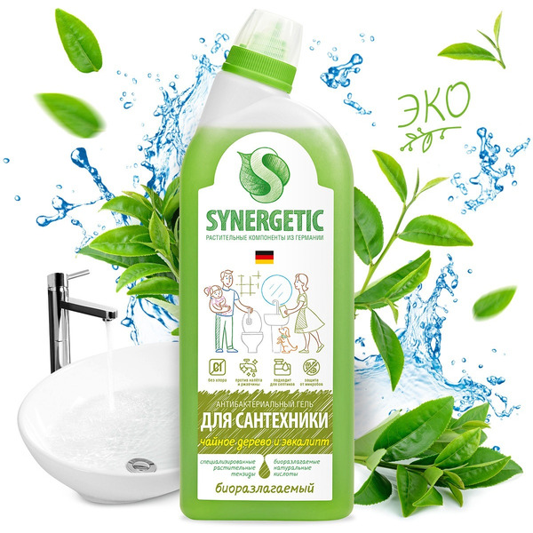 Средство для сантехники SYNERGETIC «Чайное дерево и эвкалипт» концентрированное, 0,7л (104071)