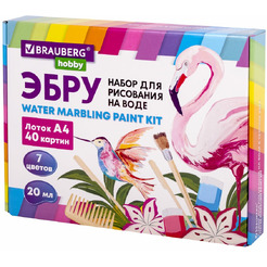 Набор для рисования на воде BRAUBERG HOBBY ЭБРУ 40 картин А4 665354