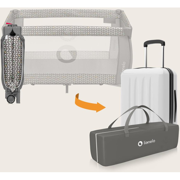 Кровать-манеж Lionelo Sven Plus (Grey Scandi)