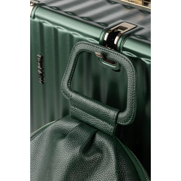 Чемодан DoubleW E087# (M, темно-зеленый)