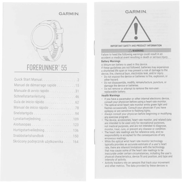 Умные часы Garmin Forerunner 55 (черный)