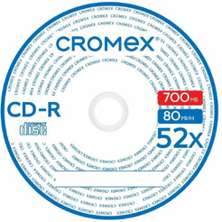 Диски CROMEX CD-R, 700 Mb, 52x, КОМПЛЕКТ 100 шт.