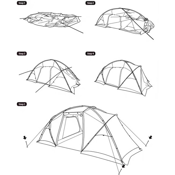 Палатка Sundays ZC-TT020-4P (2+2) (темно-серый/желтый)