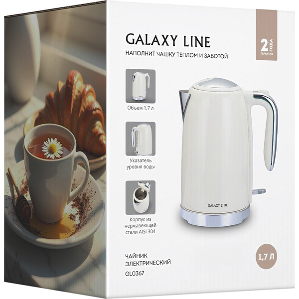 Электрический чайник Galaxy Line GL0367 (белый)