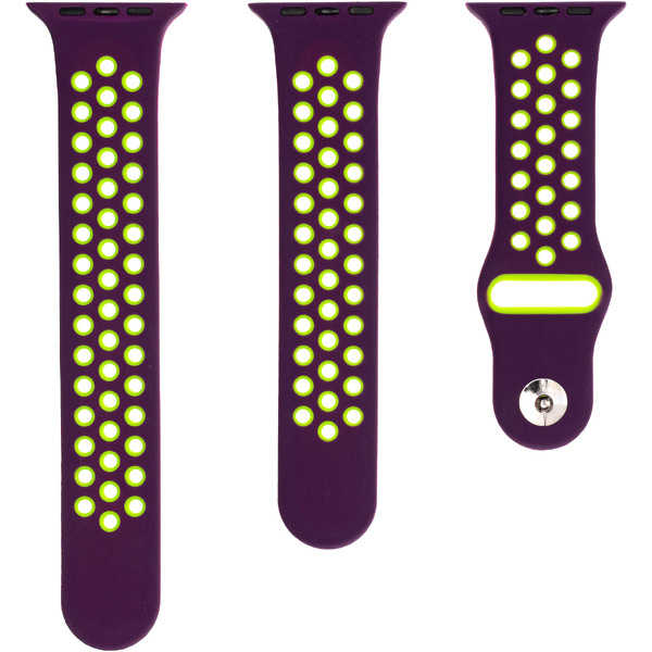 Ремешок Evolution Sport+ AW44-SP01 для Apple Watch 42/44 мм (dark purple/fluorescent yellow)