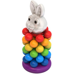 Развивающая игрушка Нордпласт Пирамидка-звездочка Кролик 427