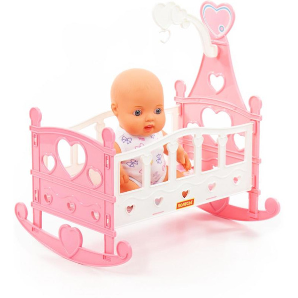 Пупс Полесье Славный + кроватка-качалка 76670