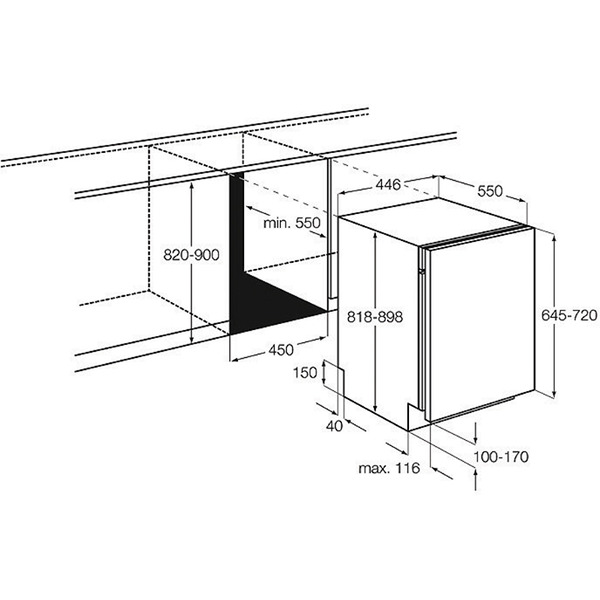 Встраиваемая посудомоечная машина AEG F96541VI0