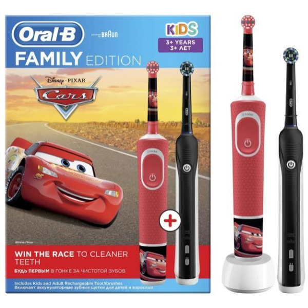 Электрическая зубная щетка Braun Oral-B Pro 1 Cross Action и Kids (D16.513.1U + D100.410.2K) 2 шт