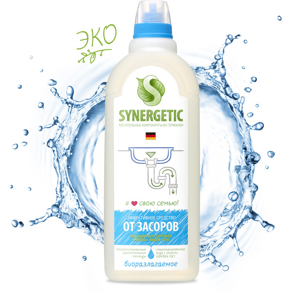 Средство для чистки труб SYNERGETIC 1л (108100)