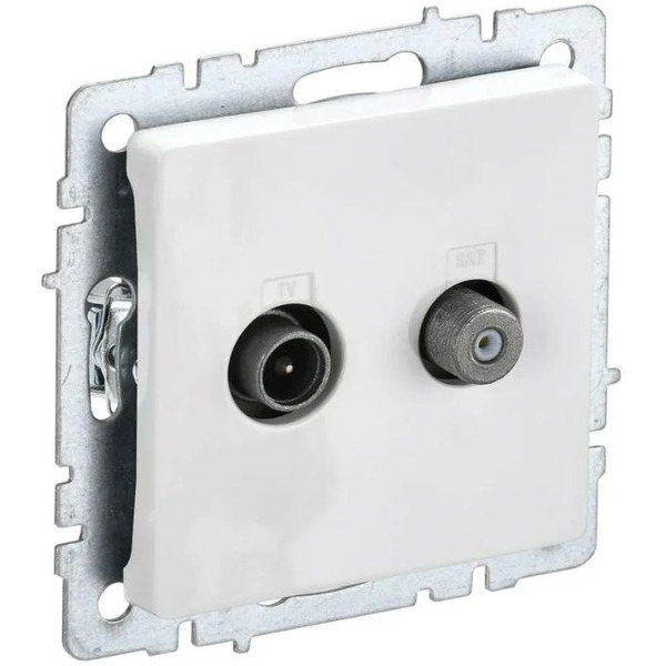 Розетка телевизионная IEK Brite РТВ/РСп12-БрБ