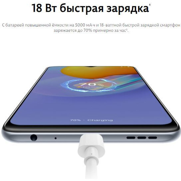 Смартфон vivo Y31 4Gb/128Gb (черный асфальт)