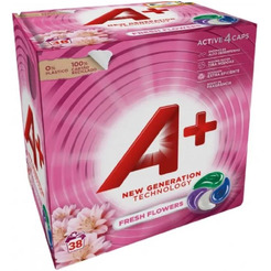 Капсулы для стирки белья A+ Fresh Flowers (Свежие цветы) 38шт*22г