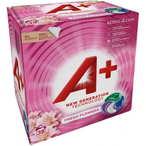 Капсулы для стирки белья A+ Fresh Flowers (Свежие цветы) 38шт*22г