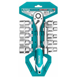 Вороток с набором головок Total THT141121 (12 предметов)