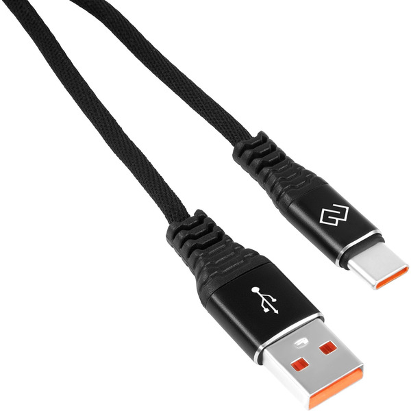 Кабель Digma DG-USBA-С-1M-27W USB Type-A - USB Type-C (1 м, черный)
