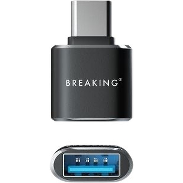 Адаптер USB-A - USB-C Breaking 24501 (черный)