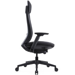 Кресло компьютерное SitZone E-VL002A сетка/ткань, черный, крестов. пластик