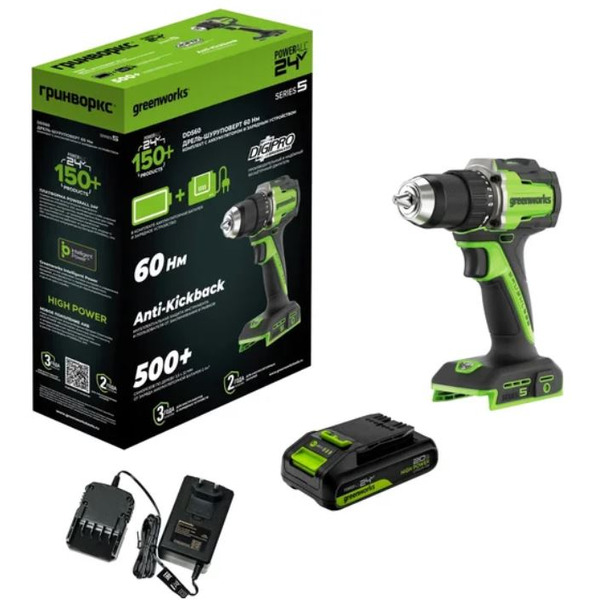 Дрель-шуруповерт Greenworks DD560 3708407CUA