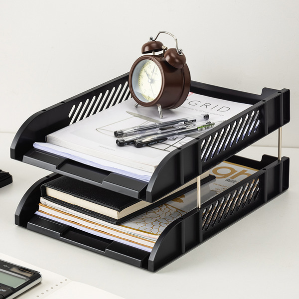 Лоток для бумаг горизонтальный DELI 9216BLACK