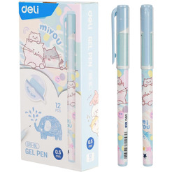 Набор ручек гелевых Deli MiYou EG15-BL-P