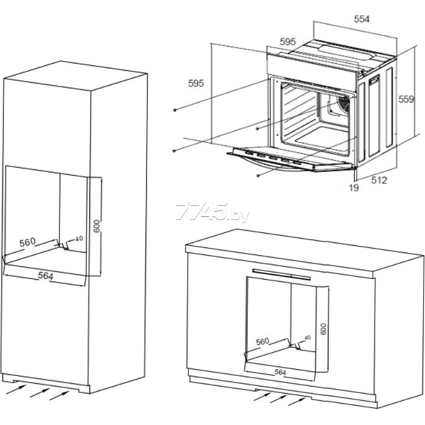 Духовой шкаф MAUNFELD EOEC.564TB