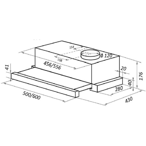 Вытяжка HOMSair Flat 50 (нержавеющая сталь)