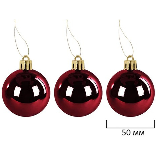 Шары елочные ЗОЛОТАЯ СКАЗКА Burgundy Style 592591 (бордо)