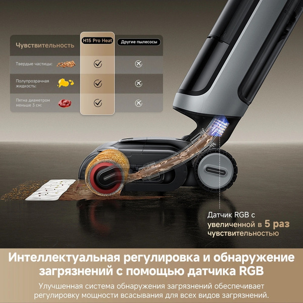 Вертикальный моющий пылесос Dreame H15 Pro Heat wet and dry Vacuum Cleaner (HHR48A)