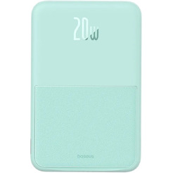 Внешний аккумулятор Baseus MagPro Magnetic Bracket Wireless Fast-Charging Power Bank 20W 5000mAh (мятный)